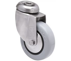 R.GIR.AGUJERO M10 INOX.20BHI80CP-PGI POLIAMIX-GOMA GRIS EJE LISO