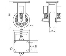 R.FIJA 17HLSE150-HUAB SUSPENSION POLIUR.NARANJA EJE BOLAS BALONA