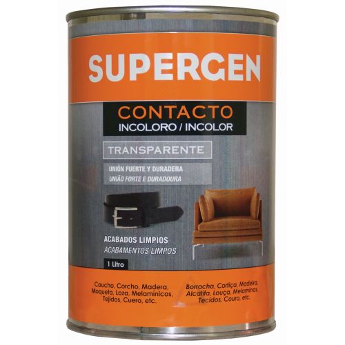 Pegamento de contacto Supergen incoloro - Botes - Bote 1.000 ml