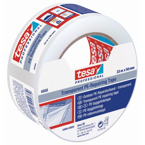 tesa 4668 Cinta de Polietileno Transparente 33m x 50mm