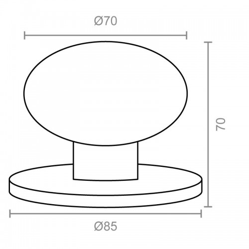 POMO PUERTA LISO PP02 70mm NS