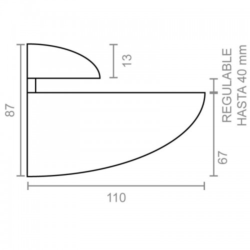 SOPORTE PELICANO SP07 110x87mm NS