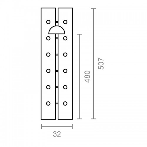 BISAGRA PIANO BS21 32x480mm LTD