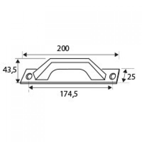 ASA PLACA RECTA 6804 ALUM BL