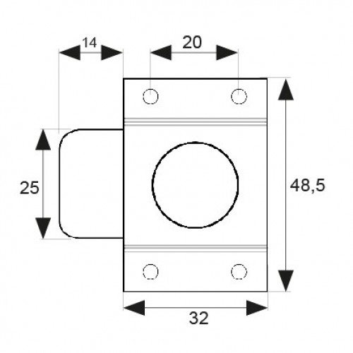 PASADOR RULETA 6825 ALUM NE