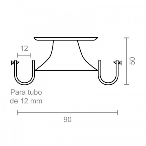 SOPORTE DOBLE TECHO Nº9 STA21 12mm ZN