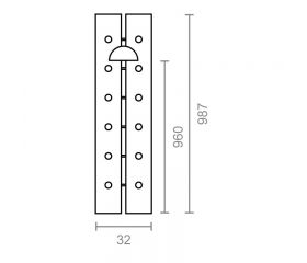 BISAGRA PIANO BS21 32x960mm LTD