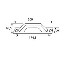 ASA PLACA RECTA 6804 ALUM BL