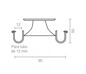 SOPORTE DOBLE TECHO Nº9 STA21 12mm ZN