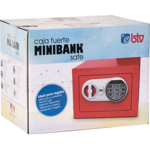 CAJA FUERTE MINIBANK ROJA