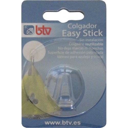 COLGADOR EASY STICK 68 MM TRANSPARENTE