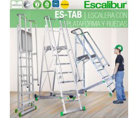 ES-SM | Escalera de almacén con plataforma y ruedas