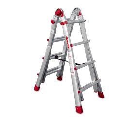 TELES | Escalera telescópica de aluminio multiusos súper profesional Peldaños 8+8