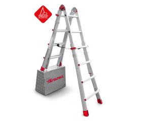 TELES | Escalera telescópica de aluminio multiusos súper profesional Peldaños 8+8