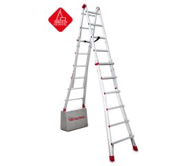 TELES | Escalera telescópica de aluminio multiusos súper profesional Peldaños 12+12