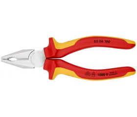 Knipex Alicate universal con mangos bicomponentes aislados 160 mm