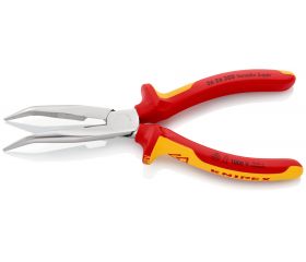 Knipex Alicate de montaje boca cigüeña (boca en ángulo 40º) con mangos bicomponentes aislados 200 mm