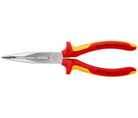 Knipex Alicate de montaje boca cigüeña (boca en ángulo 40º) con mangos bicomponentes aislados 200 mm