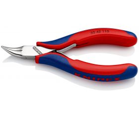 Knipex Alicate de montaje para electrónica, bocas 45º semiredondas