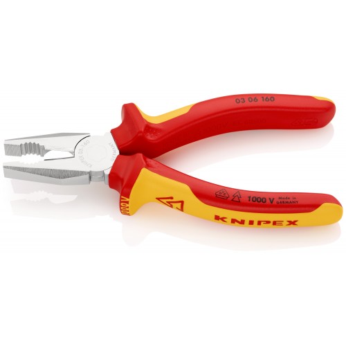 Knipex Alicate universal con mangos bicomponentes aislados 160 mm