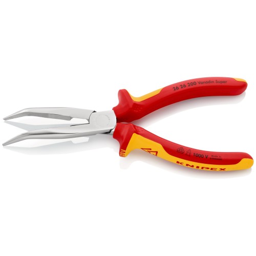 Knipex Alicate de montaje boca cigüeña (boca en ángulo 40º) con mangos bicomponentes aislados 200 mm