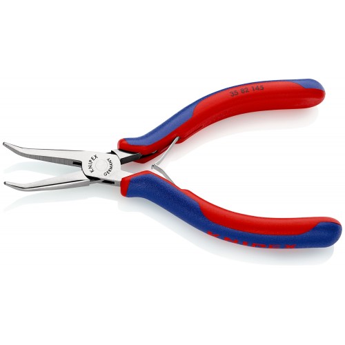 Knipex Alicate de montaje para electrónica, bocas 45º semiredondas 145 mm