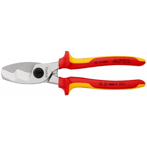 Knipex Alicate cortacablesAlicate cortacables para uso con 2 manos 200 mm