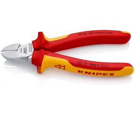 Knipex Alicate de corte diagonal con mangos bicomponentes aislados 160 mm