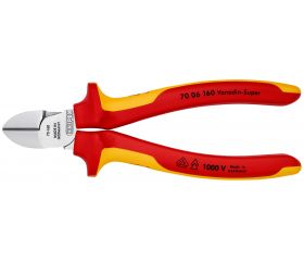 Knipex Alicate de corte diagonal con mangos bicomponentes aislados 160 mm