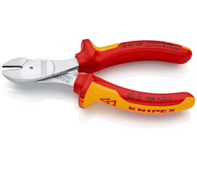 Knipex Alicate de corte diagonal de fuerza con mangos bicomponentes aislados 160 mm