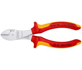 Knipex Alicate de corte diagonal de fuerza con mangos bicomponentes aislados 160 mm