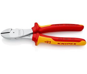 Knipex Alicate de corte diagonal de fuerza con mangos bicomponentes aislados 200 mm