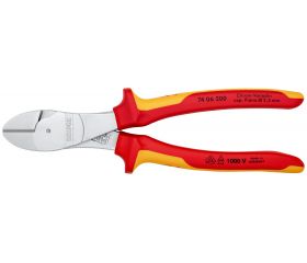 Knipex Alicate de corte diagonal de fuerza con mangos bicomponentes aislados 200 mm