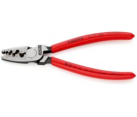 Knipex Alicate para entallar punteras huecas - con mangos recubiertos de plástico 180 mm