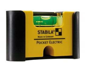 Stabila Nivel de burbuja Pocket Electric, 7 cm, con clip para cinturón