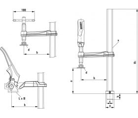 Bessey Mordaza para bancos y mesas de soldadura TW28-30-12H