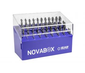 MINI-CABINET NOVABOX BROCAS DIN338N 55-UDS. - 1410 - 1-13X0,50 + PREVIOS ROSCADO HSS SPLIT POINT (1013)