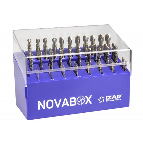 MINI-CABINET NOVABOX BROCAS DIN338N 55-UDS. - 1410 - 1-13X0,50 + PREVIOS ROSCADO HSSE (1016)