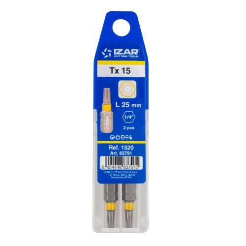 PUNTA ATORNILLAR DIN3126 STANDARD - 1520 - TORX 20 - L50 - (pack 2 uds.  -  EUR/pack)