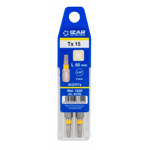 PUNTA ATORNILLAR DIN3126 STANDARD - 1520 - TORX 15 - L25 - (pack 2 uds.  -  EUR/pack)