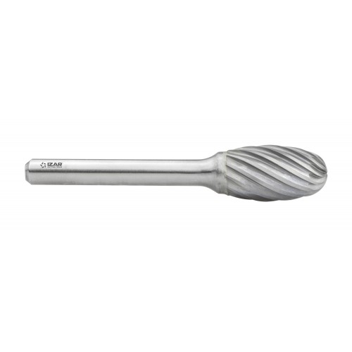 FRESA ROTATIVA METAL DURO TIPO E GOTA-OVAL - 9257 - 12,70x06,00 mm DENTADO INOX