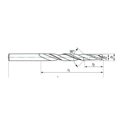 REF. 2544 BROCA HSS DIN8378 BIDIAMETRAL 90º