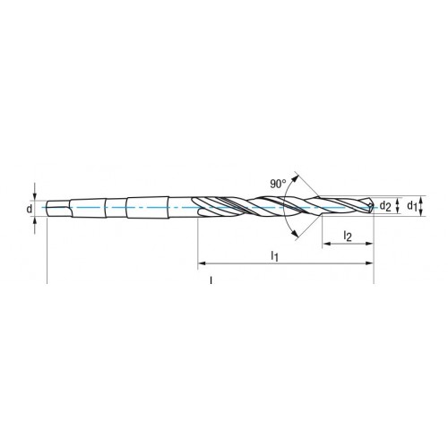 REF. 2644 BROCA HSS DIN8379 BIDIAMETRAL CONICA 90º