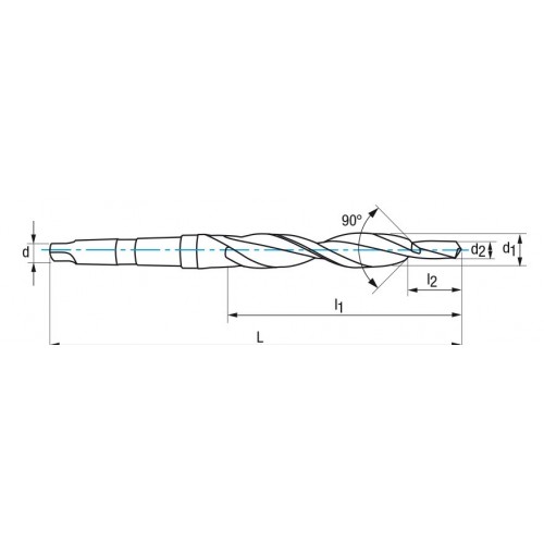 REF. 2646 BROCA HSS DIN8375 BIDIAMETRAL CONICA 90º