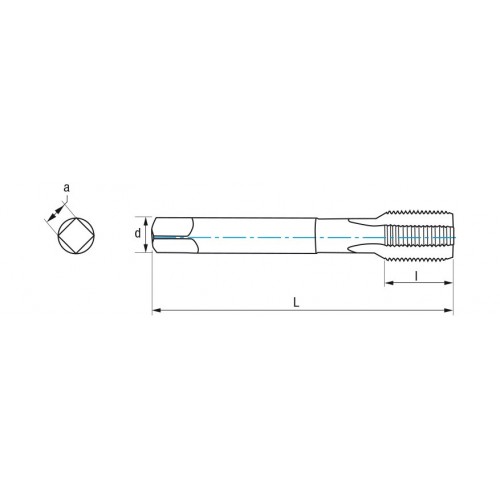 REF. 3126 MACHO MAQUINA RECTO HSS DIN5156 (GAS-BSP) INOX