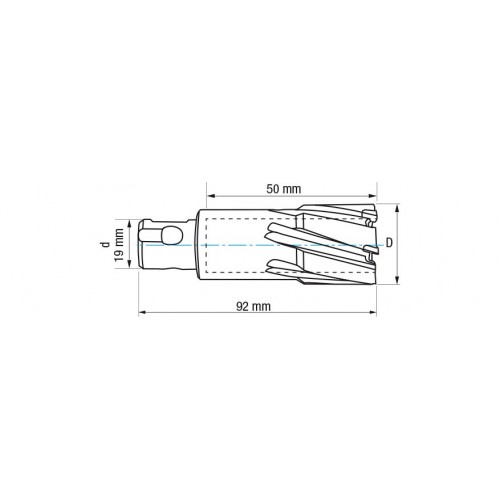 REF. 4067 FRESA HUECA TCT LARGA MAQUINA ELECTROMAGNETICA UNIVERSAL