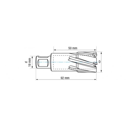 REF. 4077 FRESA HUECA TCT LARGA MAQUINA ELECTROMAGNETICA