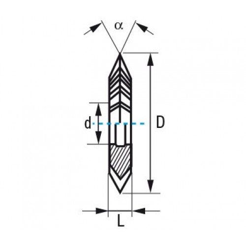 REF. 4352 FRESA AGUJERO HSS Co DIN847 ANGULAR ISOSCELES