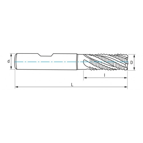 REF. 6640 FRESA DESBASTE FINO PMX DIN844NRF NZ INOX