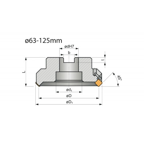 REF. 8235 PORTAPLAQUITAS FRESADO-45º W45SE123F-45º